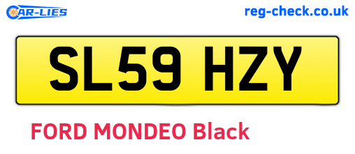SL59HZY are the vehicle registration plates.