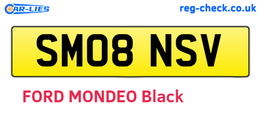 SM08NSV are the vehicle registration plates.