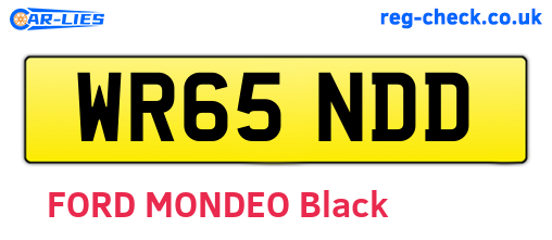 WR65NDD are the vehicle registration plates.