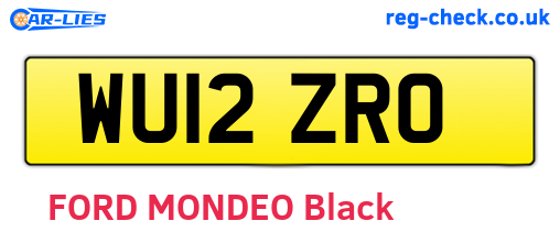 WU12ZRO are the vehicle registration plates.
