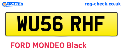 WU56RHF are the vehicle registration plates.