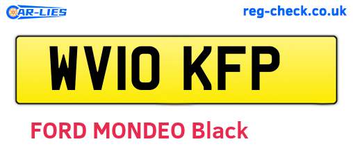 WV10KFP are the vehicle registration plates.