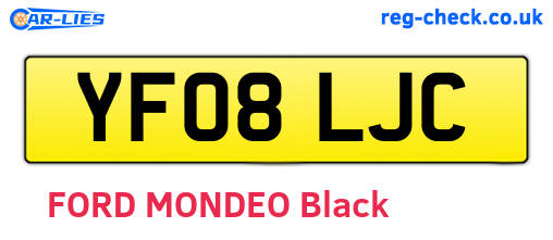 YF08LJC are the vehicle registration plates.