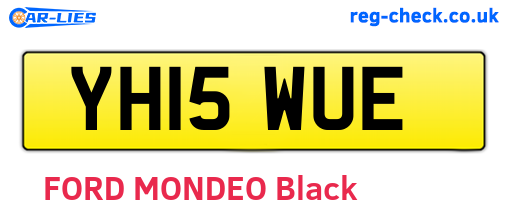 YH15WUE are the vehicle registration plates.