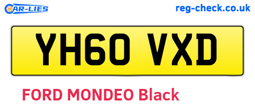 YH60VXD are the vehicle registration plates.