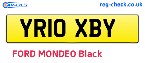 YR10XBY are the vehicle registration plates.