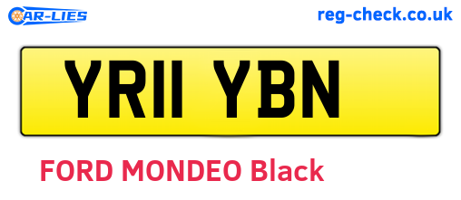 YR11YBN are the vehicle registration plates.