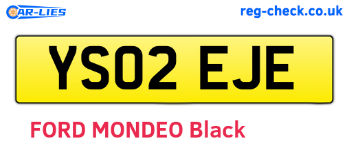 YS02EJE are the vehicle registration plates.