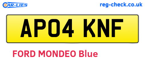 AP04KNF are the vehicle registration plates.