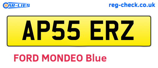 AP55ERZ are the vehicle registration plates.