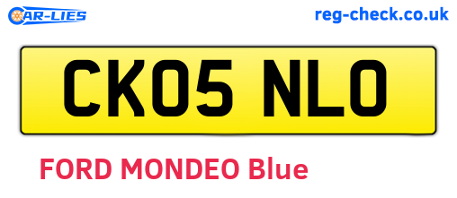 CK05NLO are the vehicle registration plates.