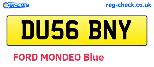 DU56BNY are the vehicle registration plates.