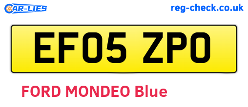EF05ZPO are the vehicle registration plates.