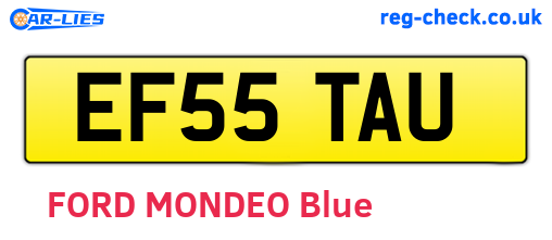 EF55TAU are the vehicle registration plates.
