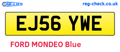 EJ56YWE are the vehicle registration plates.