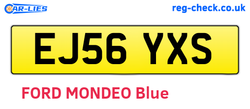 EJ56YXS are the vehicle registration plates.