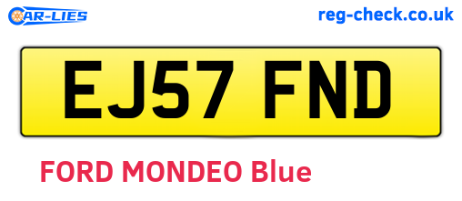 EJ57FND are the vehicle registration plates.