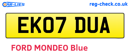 EK07DUA are the vehicle registration plates.