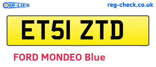 ET51ZTD are the vehicle registration plates.