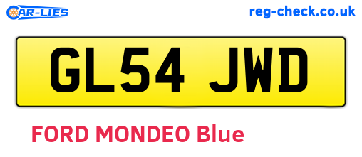 GL54JWD are the vehicle registration plates.