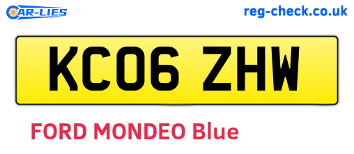 KC06ZHW are the vehicle registration plates.