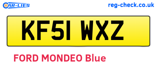 KF51WXZ are the vehicle registration plates.