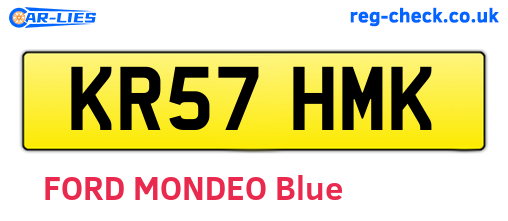KR57HMK are the vehicle registration plates.