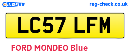 LC57LFM are the vehicle registration plates.