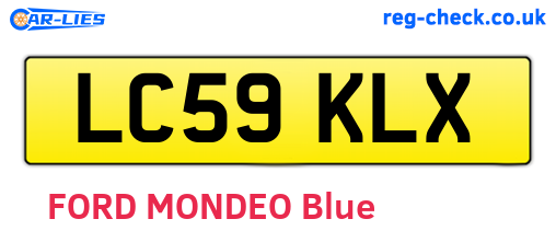 LC59KLX are the vehicle registration plates.