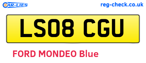 LS08CGU are the vehicle registration plates.