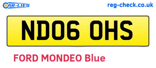 ND06OHS are the vehicle registration plates.