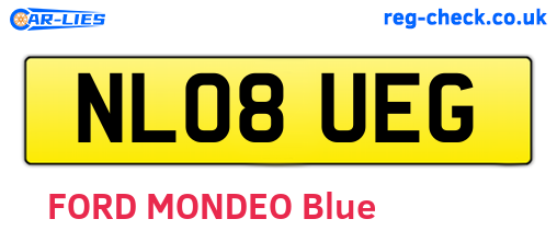 NL08UEG are the vehicle registration plates.