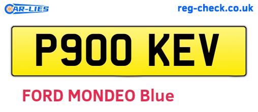 P900KEV are the vehicle registration plates.