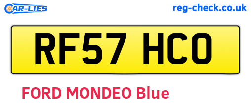 RF57HCO are the vehicle registration plates.
