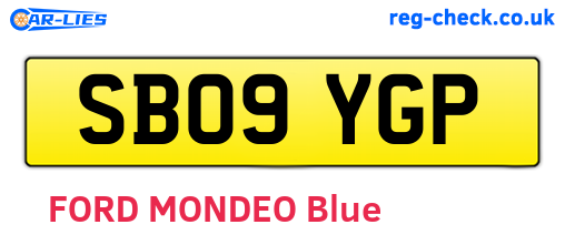 SB09YGP are the vehicle registration plates.