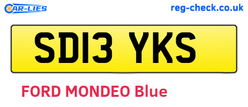 SD13YKS are the vehicle registration plates.