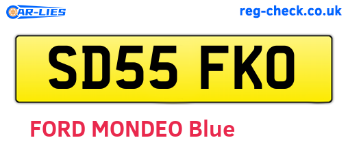 SD55FKO are the vehicle registration plates.