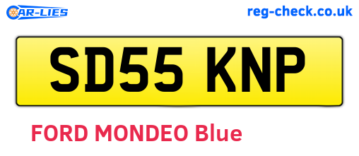 SD55KNP are the vehicle registration plates.