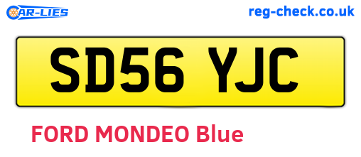 SD56YJC are the vehicle registration plates.