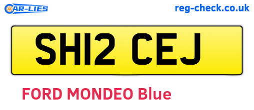 SH12CEJ are the vehicle registration plates.