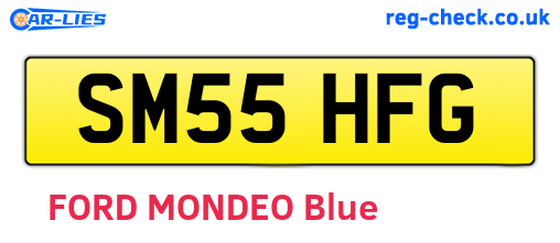 SM55HFG are the vehicle registration plates.