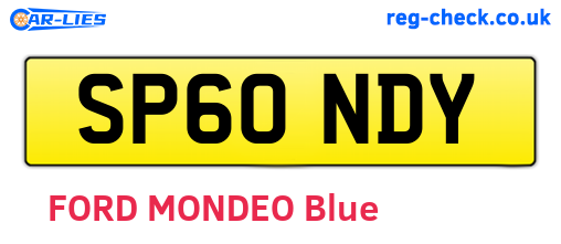 SP60NDY are the vehicle registration plates.