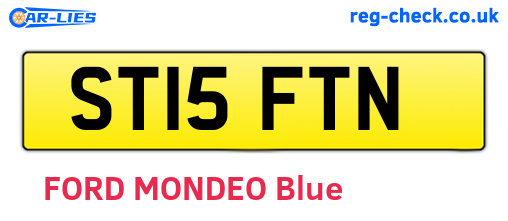 ST15FTN are the vehicle registration plates.