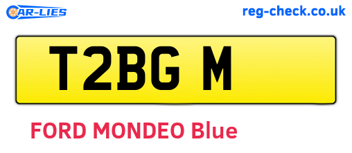 T2BGM are the vehicle registration plates.