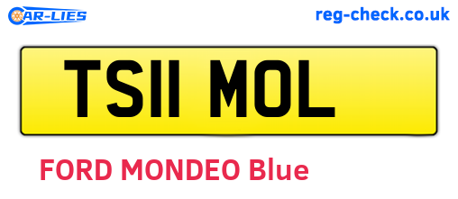 TS11MOL are the vehicle registration plates.