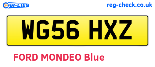 WG56HXZ are the vehicle registration plates.