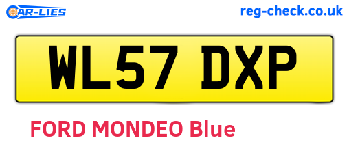 WL57DXP are the vehicle registration plates.