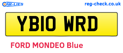 YB10WRD are the vehicle registration plates.