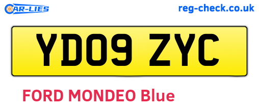 YD09ZYC are the vehicle registration plates.