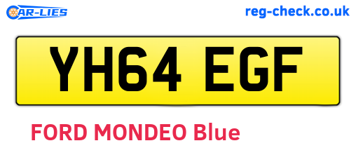 YH64EGF are the vehicle registration plates.